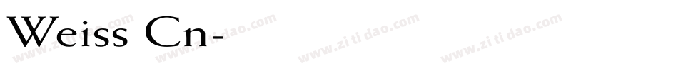 Weiss Cn字体转换